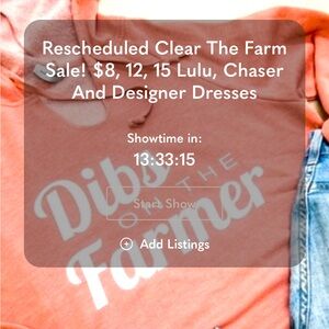 $8,$12 and $15 Clear the Farm Sale!!!